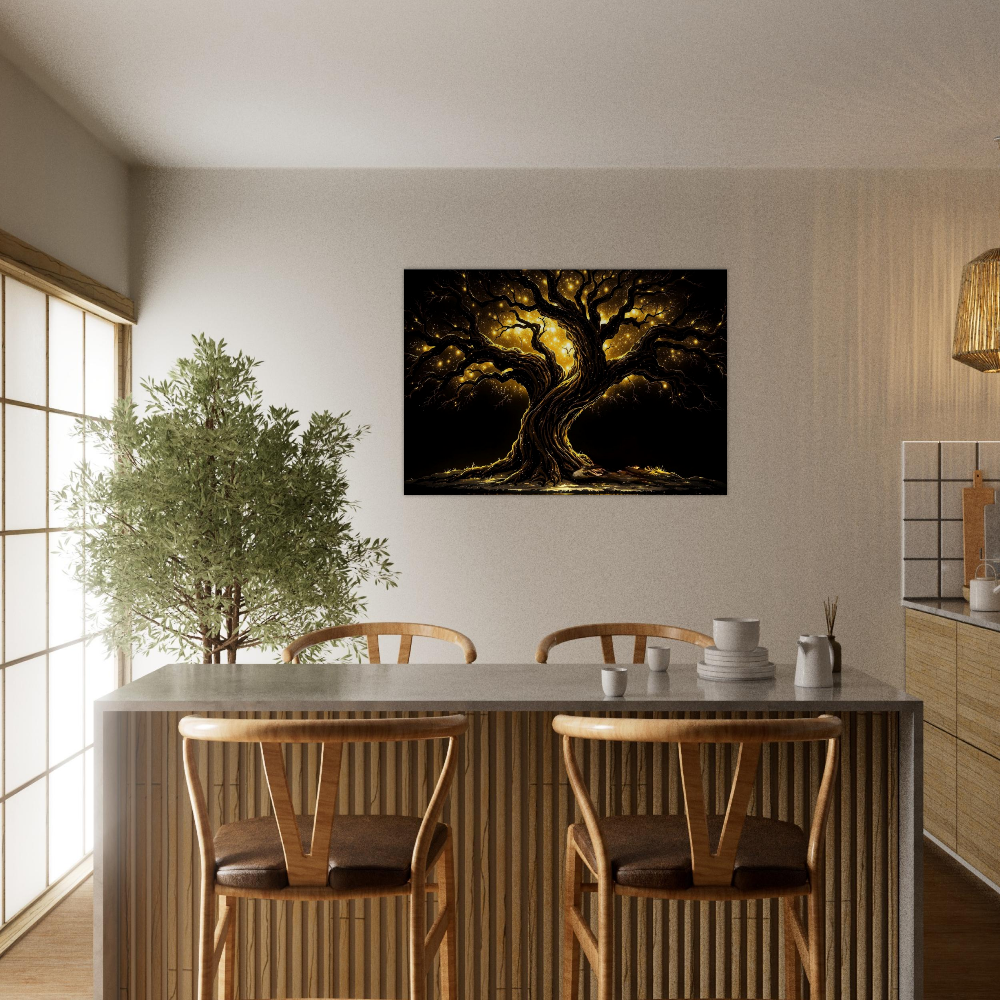 Tree of Life Canvas Wall Art – Mystical Fantasy Home Decor