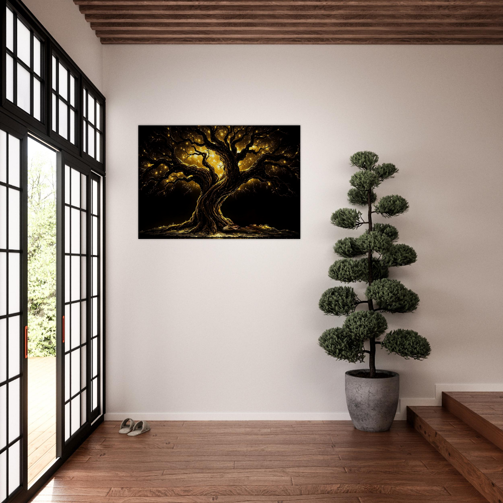 Tree of Life Canvas Wall Art – Mystical Fantasy Home Decor