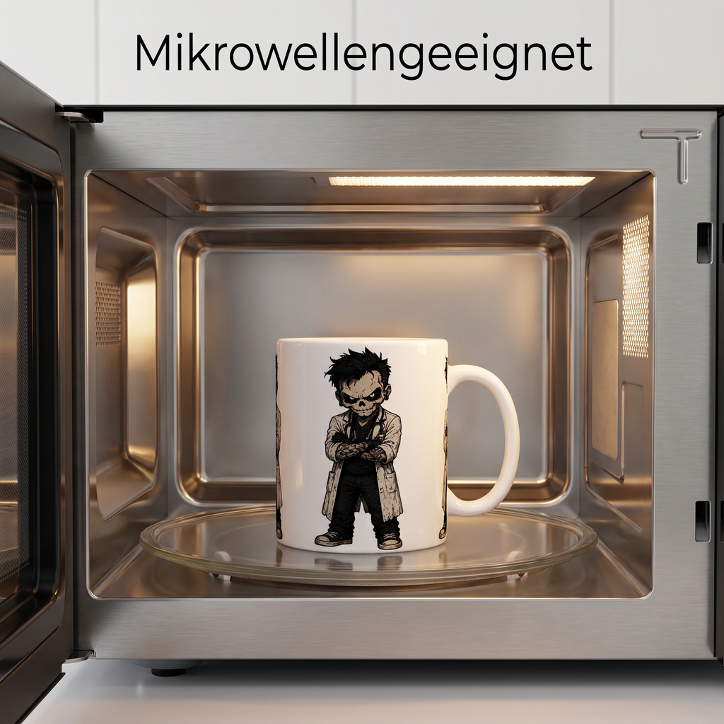 Witzige Premium Kaffeetasse Geschenk Skull Tattoo Arzt Gothic