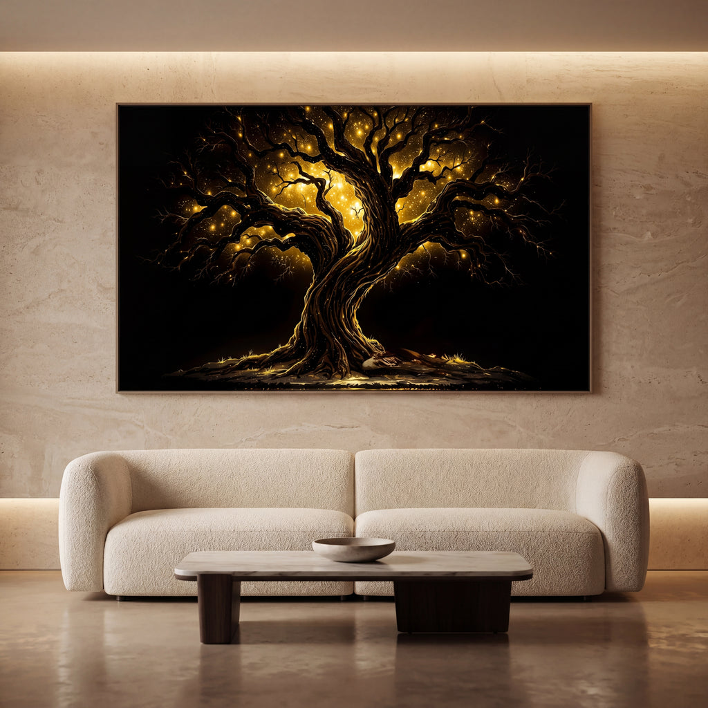 Tree of Life Canvas Wall Art – Mystical Fantasy Home Decor