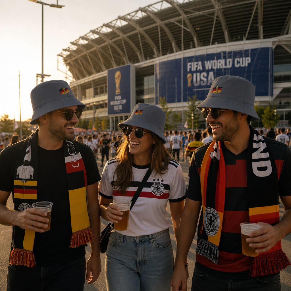 Deutschland Anglerhut Wendbar Fan Hut Fußball Weltmeisterschaft 2026 Geschenk