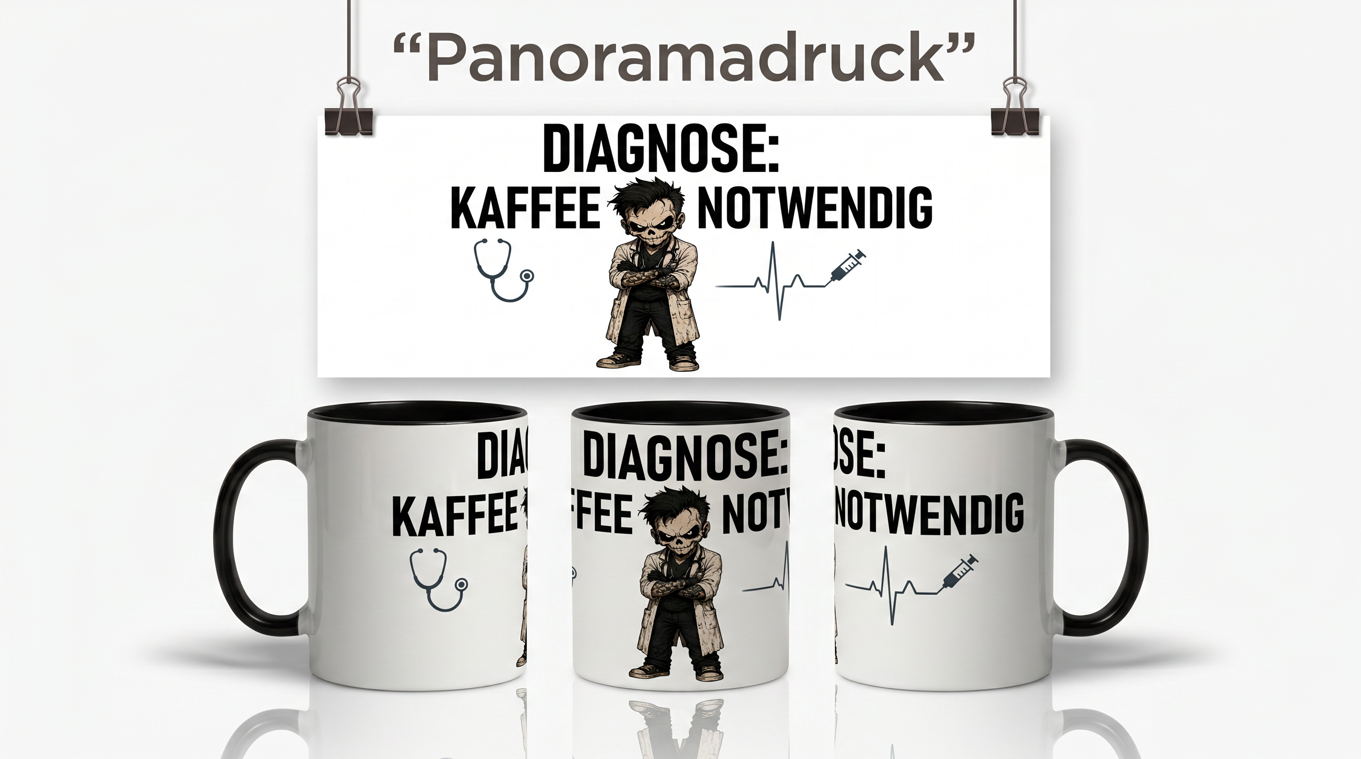 Witzige Kaffee Tasse Geschenk Arzt Krankenschwester Skull Humor Mug
