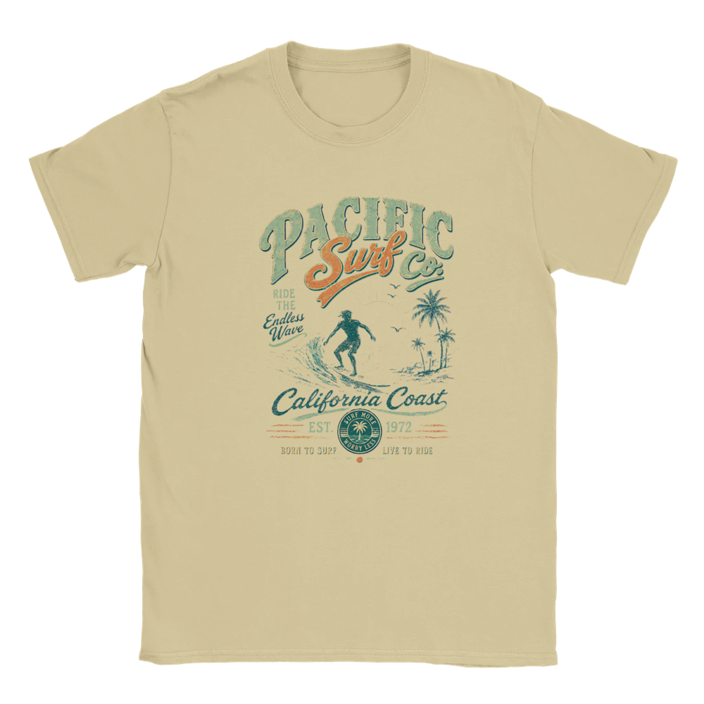 Vintage Surf T-Shirt Kalifornien Surfer Beach Retro Herren Damen Geschenk Strand