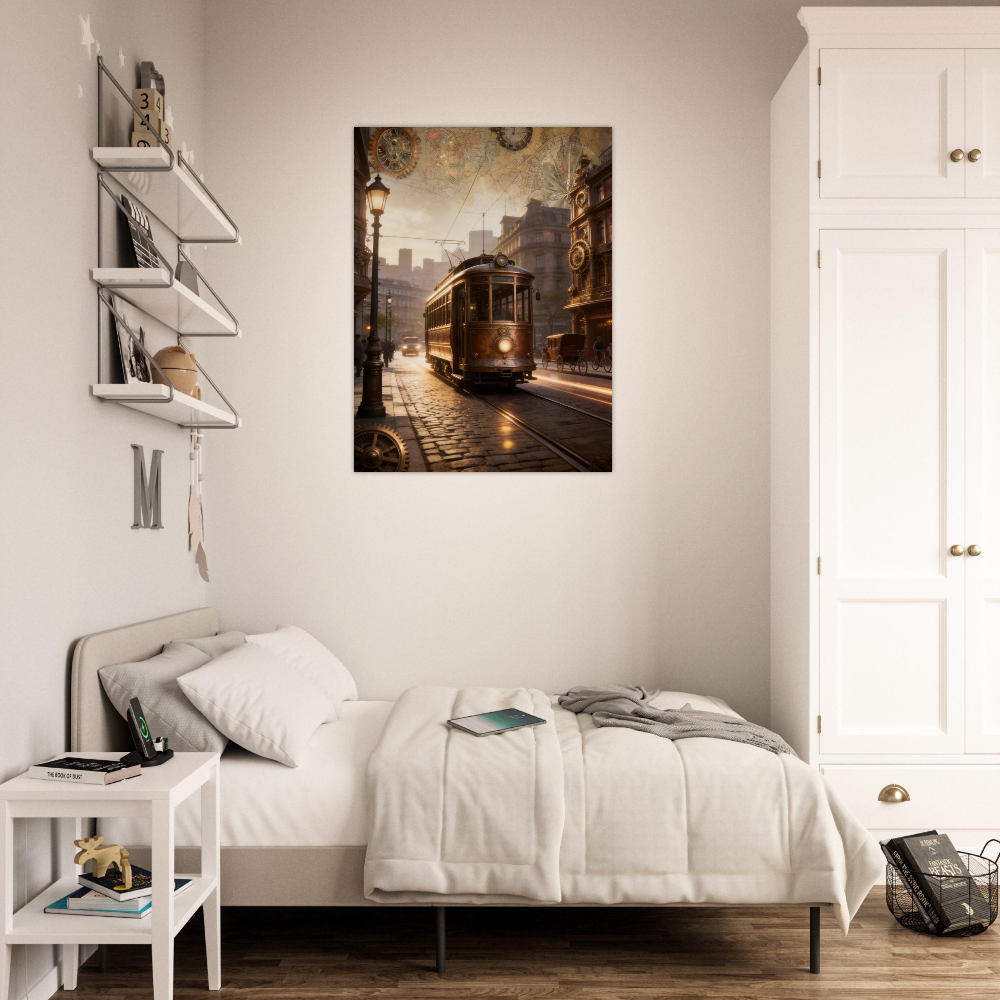 Mystisches Steampunk Poster  Retro Wandbild Geschenk Vintage Steam City