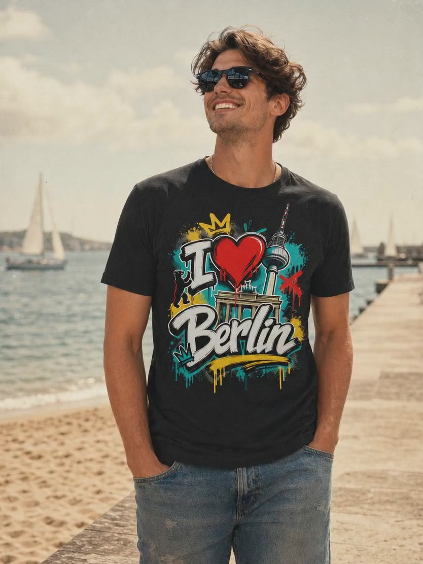 Souvenir T-Shirt Berlin Germany Fun Shirt Reise Trip Umzug Geschenk Herren Damen