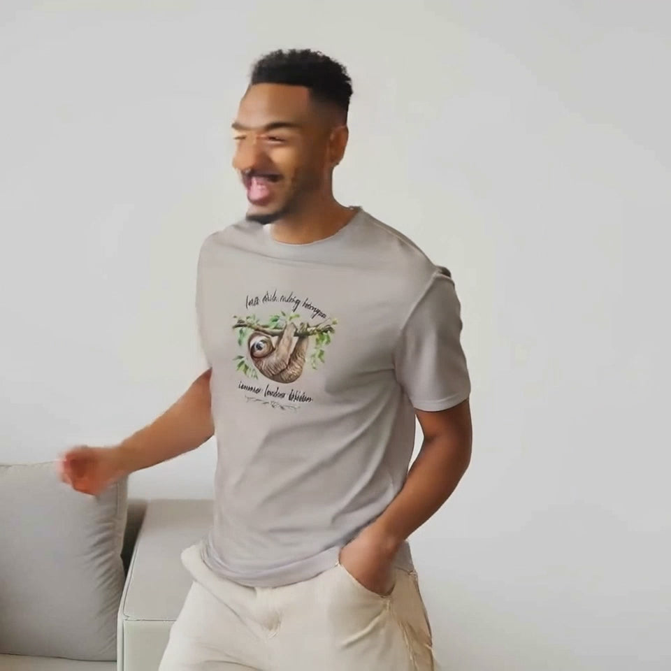 Lustiges Sprüche T-Shirt Humor Fun Geschenk Faultier Kollegen Büro