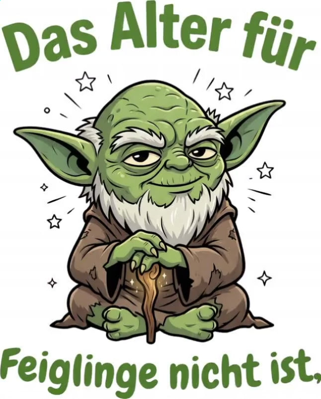 Premium Unisex T-Shirt Humor – Meister Yoda Spruch Geschenk Shirt
