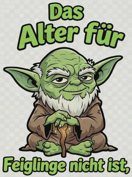 Premium Unisex T-Shirt Humor – Meister Yoda Spruch Geschenk Shirt