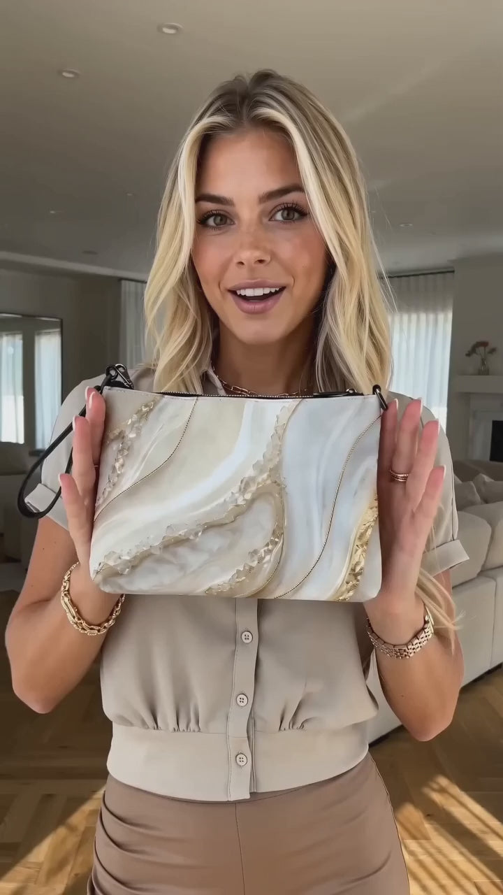 Umhängetasche Damen elegant – Handtasche mit Schultergurt für Alltag und Abend